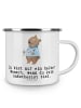 Mr. & Mrs. Panda Camping Emaille Tasse Anästhesist Herz mit Spruch in Weiß