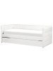 Beliani Tagesbett CHAVONNE II in Weiß - (W) 99 x (H) 80 x (L) 218 cm