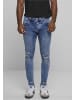 2Y Premium 2Y Premium Herren 2Y Destroyed Skinny Cropped Denim in blue