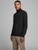 Jack & Jones Dünner Rollkragen Strickpullover Rundhals Basic Sweater JJEEMIL in Schwarz