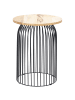 Beliani Beistelltisch WILLS in Heller Holzfarbton/Schwarz - (W) 36 x (H) 47 x (L) 36 cm
