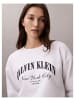 Calvin Klein College Logo Sweatshirt in Weiß