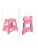 relaxdays Klapphocker in Pink - (B)39 x (H)39 cm x (T)32 cm