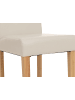 MCW 6er-Set Esszimmerstuhl Littau, Kunstleder, weiß, helle Beine