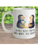 Mr. & Mrs. Panda Pott Pinguin Pärchen mit Spruch in Weiß
