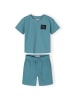 Minoti 2tlg. Set: T-Shirt & Shorts 23fleece119 in Blau