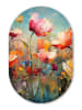 OnlyWow Ovales Wandbild Orange