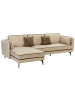 Beliani 3-tlg Ecksofa ALTAN in Beige/Schwarz