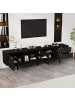 ABRIHOME Fernsehschrank TV Ständer für 80 Zoll mit Stauraum 200*40*50.5 cm, Schwarz