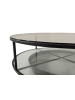 ebuy24 Couchtisch Falsterbo Glas Weiß 100 x 100 cm