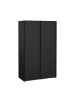 ebuy24 Schiebetürenschrank Catania (2-türig) Schwarz 119 x 67 cm