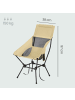 SONGMICS Campingstuhl Sandy in Braun - (B)56 x (H)97 x (T)58 cm