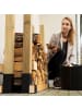 relaxdays 4 x Holzstapelhilfe in Schwarz