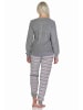 NORMANN Frottee Schlafanzug Bündchen - 77705 in grau