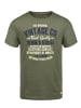 BLEND Rundhalsshirt BHVadim 20706335ME Kurzarmshirt mit Front-Print in Grün