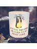 Mr. & Mrs. Panda Deko Windlicht Pinguin Schizophrenie mit Spruch in Transparent