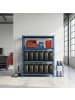 relaxdays Reifenregal in Blau - (B)120 x (H)180 x (T)40 cm