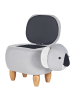 Beliani Tierhocker COALA in Grau/Braun - (W) 32 x (H) 37 x (L) 61 cm