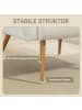 HOMCOM Loungesessel-77L x 77B x 83H cm-Cremeweiß