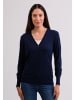 CASH-MERE.CH Cardigan V-Ausschnitt in Marine Blau