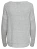 JACQUELINE de YONG Strickpullover Strick Knitted Sweater Pulli lang in Grau