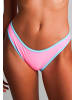 Moda Minx Bikinihose Contrast Binding Fixed Brazilian Bikini Bottom in Candy Pink