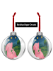 Mr. & Mrs. Panda Plastik-Weihnachtskugel Schwein Glück Design oh... in Weiß