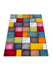 KADIMA DESIGN Teppich Kurzflor Karos Wohnzimmer schmutzabweisend in Mehrfarbig
