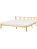 Beliani Doppelbett FLORAC in Braun - (W) 187 x (H) 70 x (L) 208 cm
