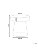 Beliani Beistelltisch CALDERA in Rot - (W) 39 x (H) 40 x (L) 39 cm