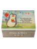 Mr. & Mrs. Panda Erinnerungsbox Pinguin Geburtstag Design mit Sp... in Weiß