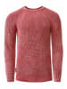 Rusty Neal Verwaschener Strickpullover im Vintage Look in Rot