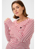 KAFFE curve Langarm-Shirt KClia Regular fit in Chalk/Red - Coffee Heart