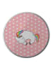 Mr. & Mrs. Panda Blechdose rund Einhorn Nacht ohne Spruch in Rot Pastell