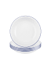 Seltmann Weiden 6er Set Suppenteller Compact Blaurand ø 20,2 cm weiß-blau in weiß-blau