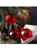 MARELIDA 4er Set Christbaumkugeln Weihnachtskugeln bruchfest D: 10cm in rot