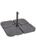 Beliani Zubehör für Sonnenschirme CARIA in Schwarz - (W) 52 x (H) 8 x (L) 52 cm