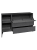 58 aufm Kessel KOMMODE Elfi 169x42x104 Hochglanz Anthrazit/Glas Anthrazit