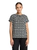 Betty Barclay Printshirt mit Wasserfallausschnitt in Dark Blue/Green
