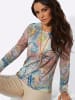 creation L Pullover in apricot-papaya-bedruckt