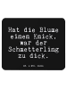 Mr. & Mrs. Panda Mauspad Hat die Blume einen... mit Spruch in Schwarz