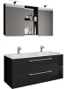 ebuy24 Badmöbelset BudasiSS Schwarz 111 x 47 cm