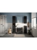 xonox.home Badkombi inkl. Bel. in schwarz/schwarz hochglanz  - (B) 151 x (H) 182 x (T) 34