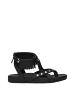 Isabel Marant Schwarz Leder Flach Sandalen