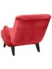 58 aufm Kessel Sessel Kajsa 71x80x101 Bezug Samtvelours Buche schwarz/rot