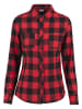 Urban Classics Long Sleeve Shirt in blk/red