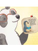 Mr. & Mrs. Panda Untersetzer Pinguin Buch Design mit Spruch in Weiß