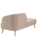 Beliani Chaiselongue TANLAY in Braun - (W) 74 x (H) 78 x (L) 153 cm