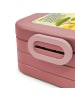 Mr. & Mrs. Panda Bento Box Giraffe Blumenkranz Design mit Spruch in Rot Pastell