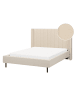 Beliani Doppelbett VILLETTE in Beige/Schwarz - (W) 165 x (H) 115 x (L) 222 cm